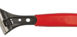 ADJUSTABLE WRENCH RUBBER GRIP RED