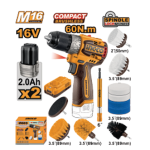 Compact brushless cordless drill