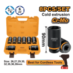 8 Pcs 3/4"DR. deep impact socket set