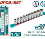 10 Pcs 1/2" Socket Set