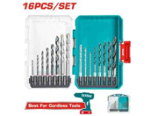 16 Pcs metal,  multifunction drill, and  wood drill bits set