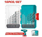 16 Pcs metal,  multifunction drill, and  wood drill bits set