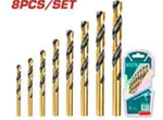 8 Pcs HSS Twist Drill  Bits Set