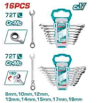 16 pcs Ratchet spanner  set