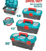 3 Pcs plastic tool boxes  set
