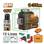 Cordless 3D laser level