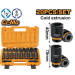 20 Pcs 1/2"Dr. Impact socket set