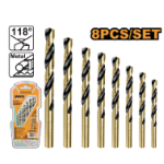 8Pcs HSS twist drill bits set