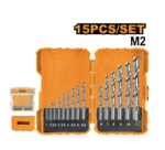 15 Pcs HSS m2 drill bits set