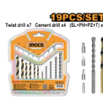 19 Pcs drill bits & screwdriver bits set