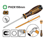 Slotted go-through screwdriver