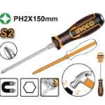 Slotted go-through screwdriver
