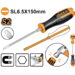 Slotted go-through screwdriver