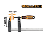 F clamp with plastic handle
