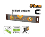 Spirit level with powerful magnets