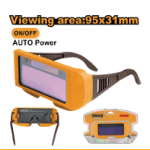 Auto-darkening welding glasses